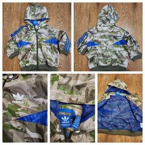 Adidas camo windbreaker 9/12 M